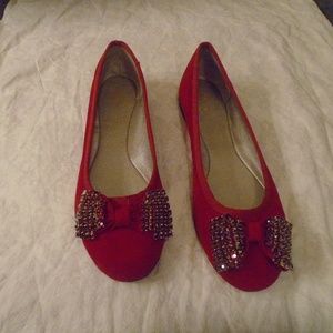 Isola Fire Red Suede. 7.5 Biel Style Flats